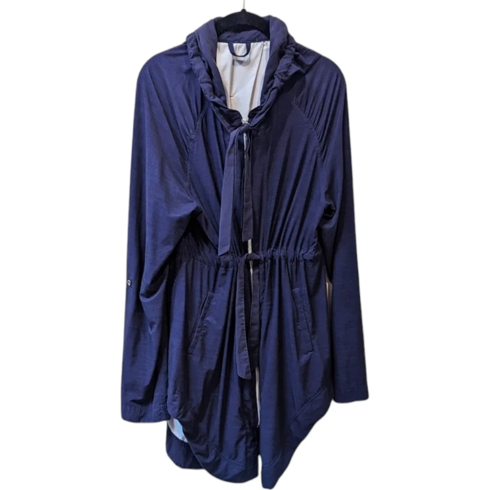 {FLAWS} Lululemon Vitality Full Zip Hooded Purple Anorak Jacket (10)